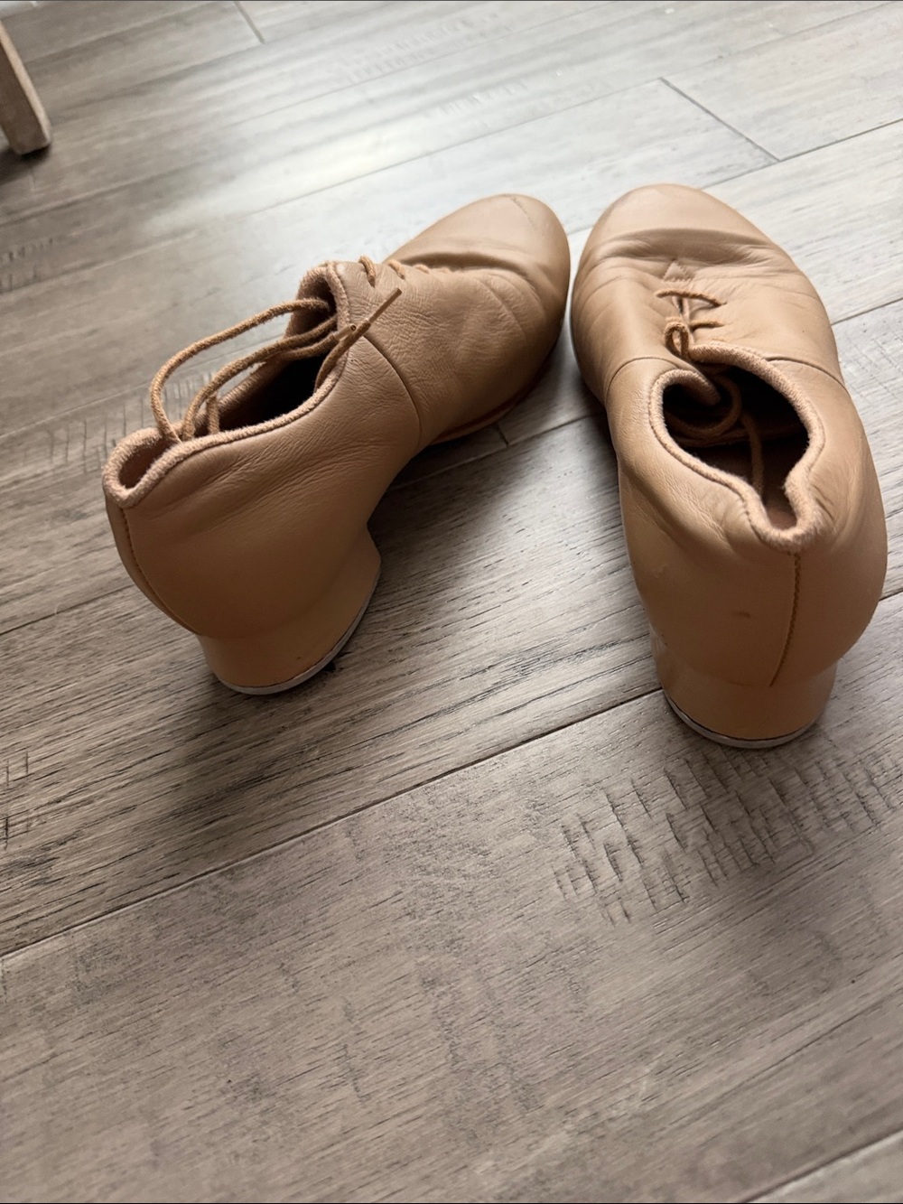 Bloch Women's Tan Leather Lace-Up Oxford Dance Shoes - Picture 3 of 6